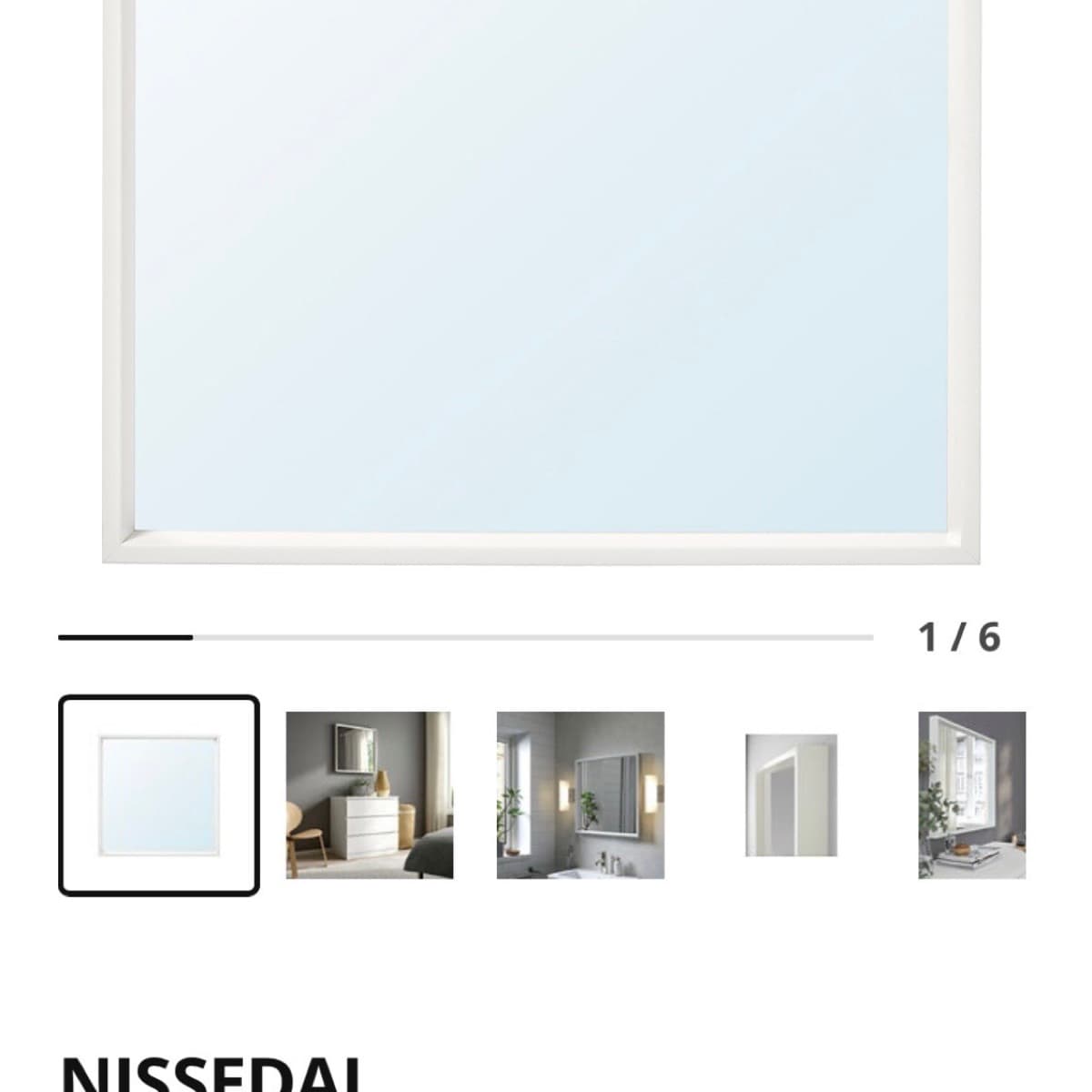 IKEA NISSEDAL spegill og MUSIK ljós