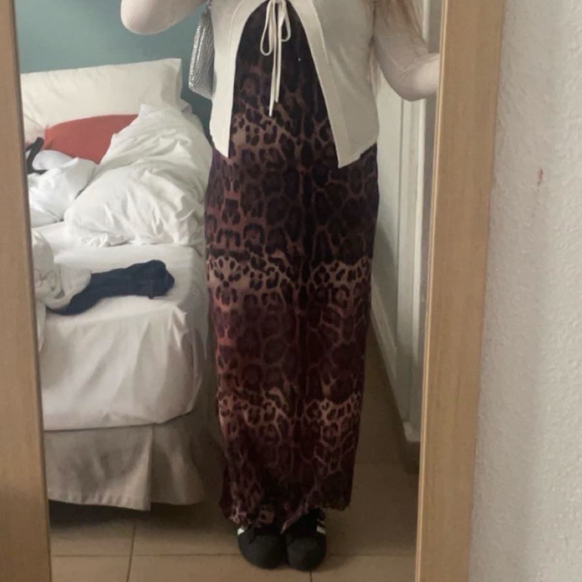 Síðkjóll með dýramynstri