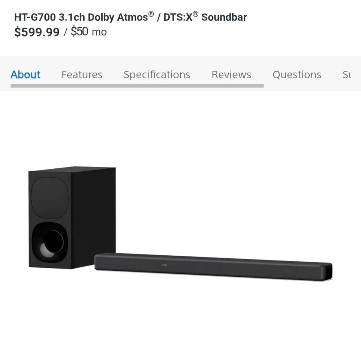 Sony HT-G700 hljóðstöng