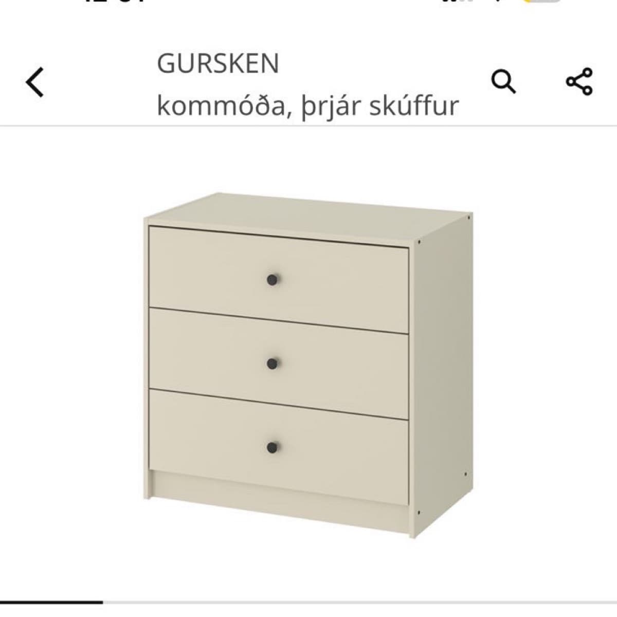 2x GURSKEN kommóða
