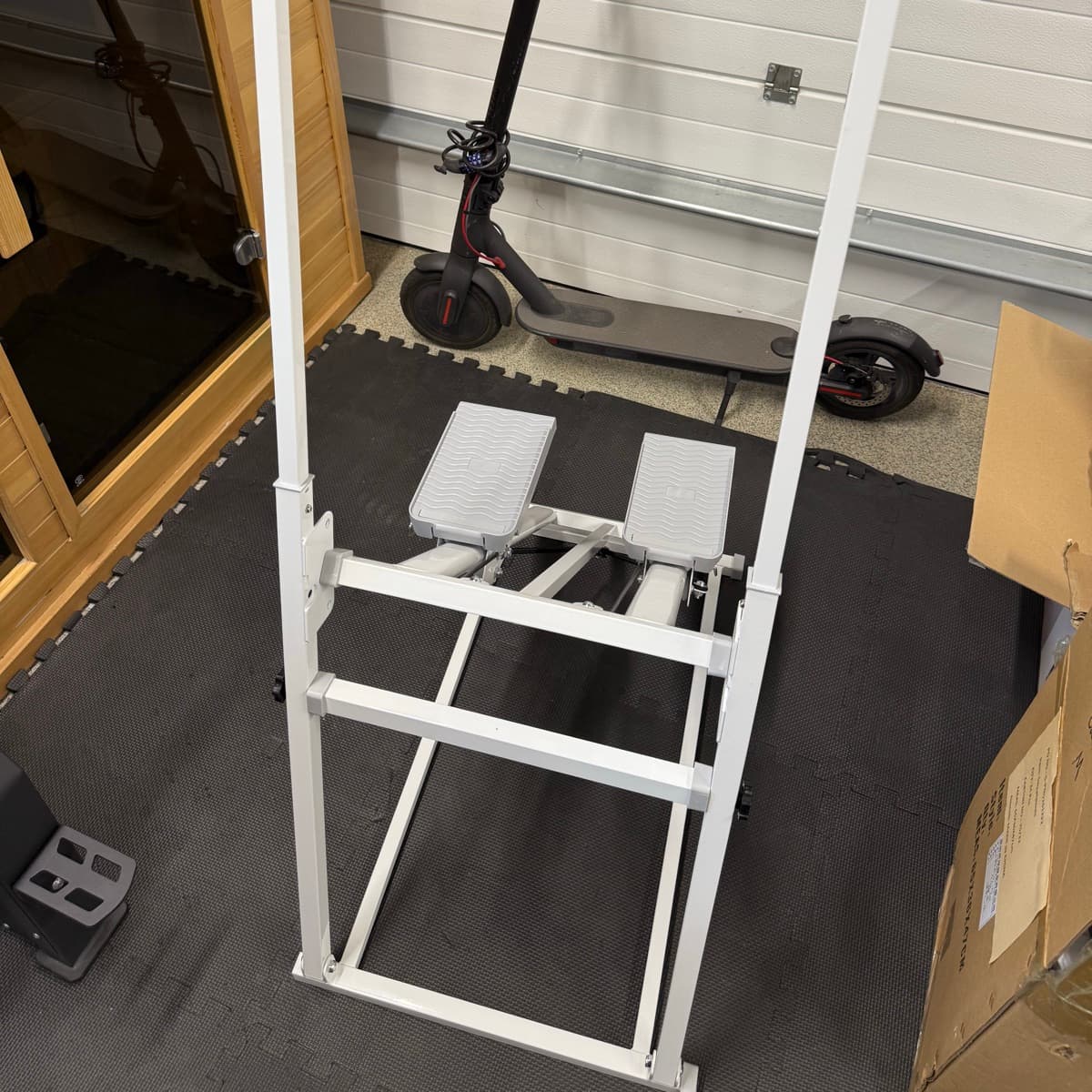Stepper með handfangi