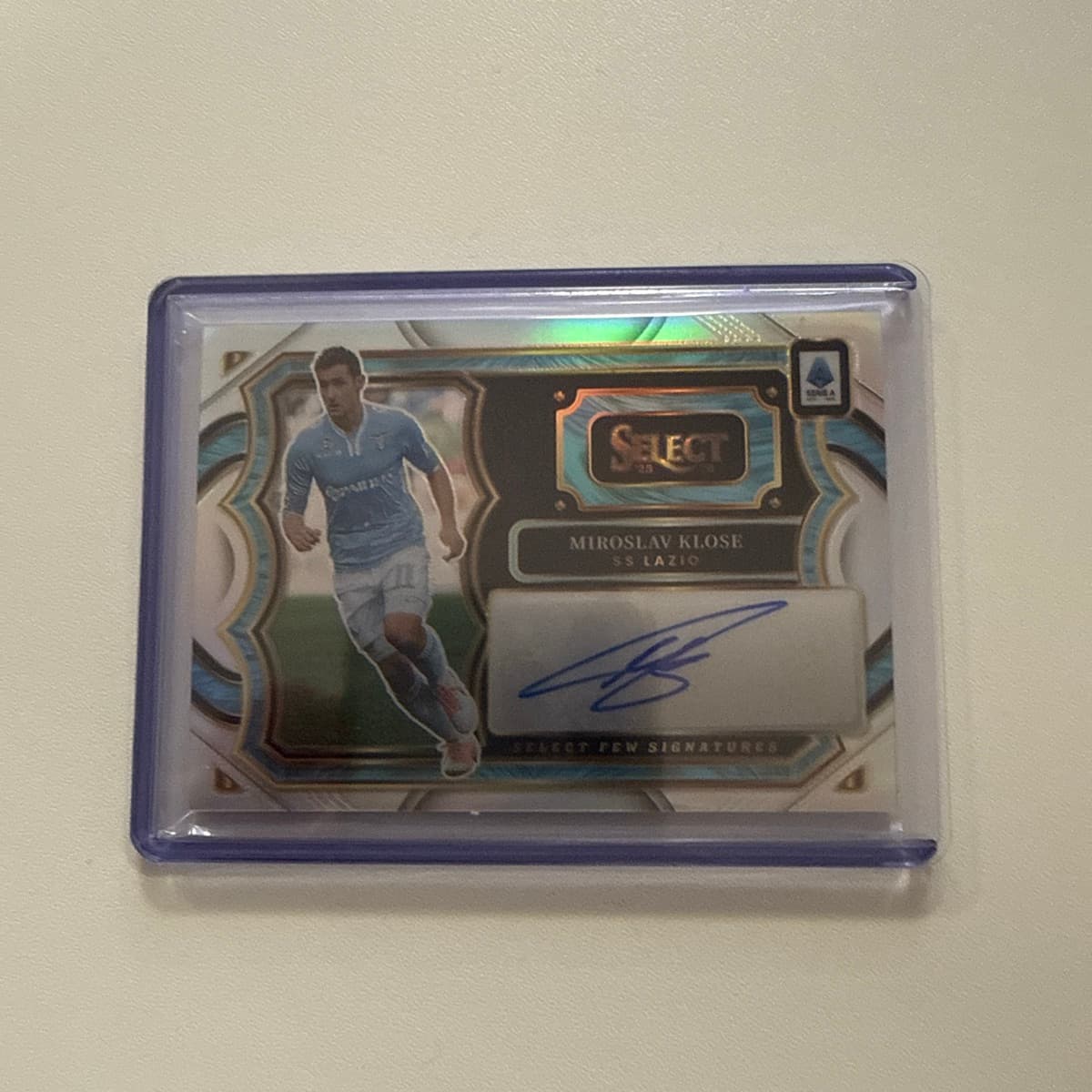 Panini Select Miroslav Klose áritað fótboltakort