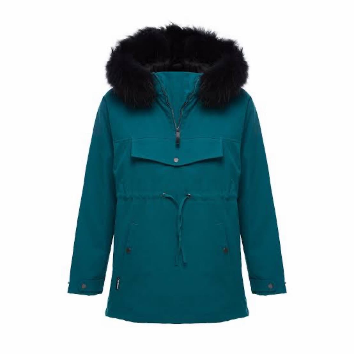 Anorak jakki með loðhettu