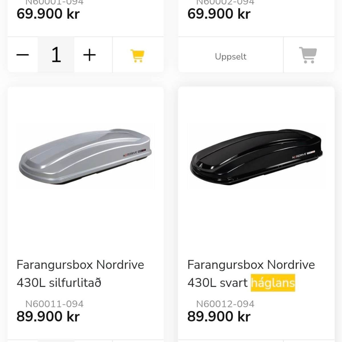 Nordrive farangursbox, 430L