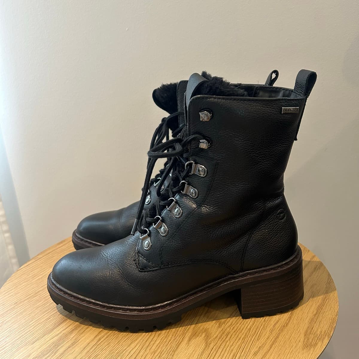 Tamaris leður fóðruð boots