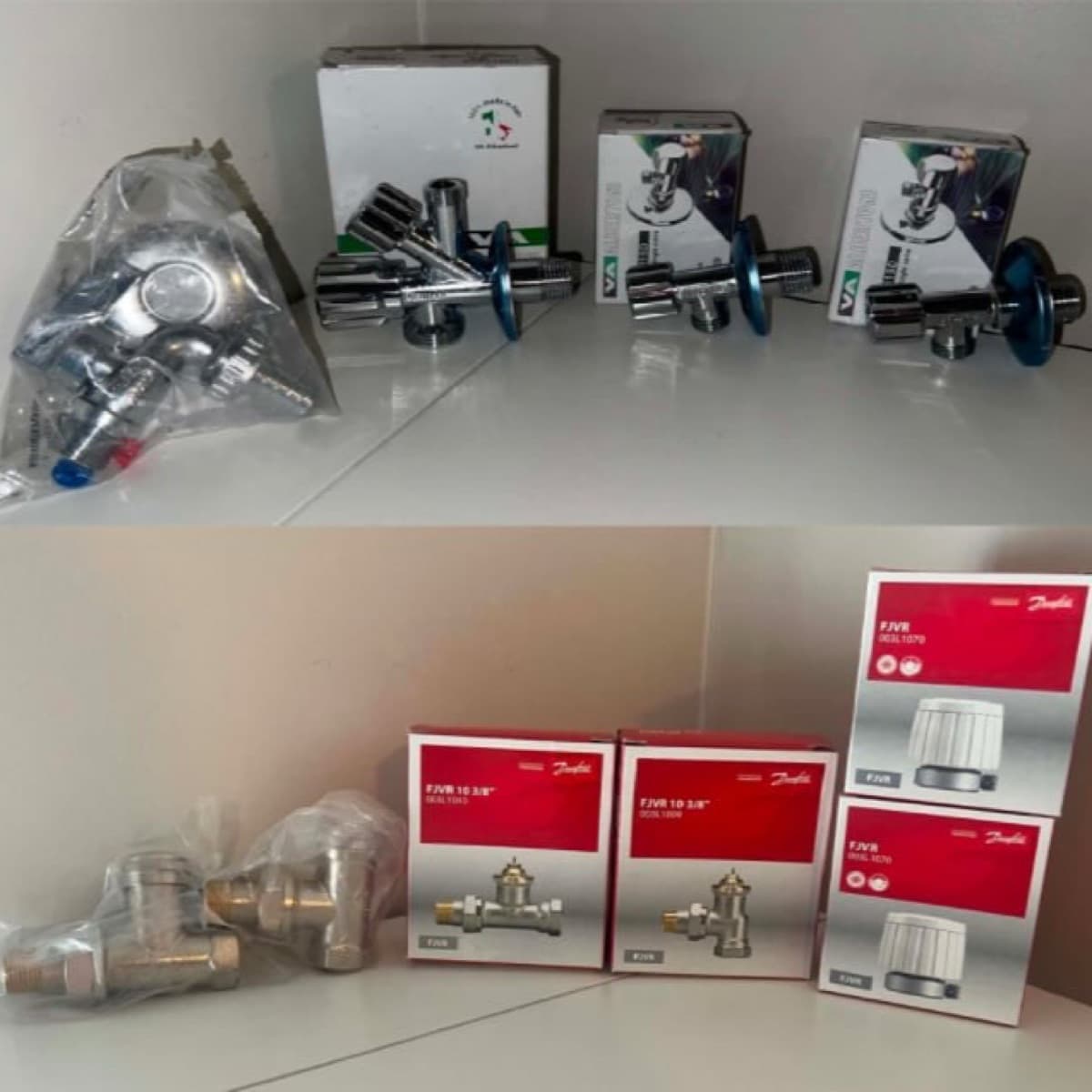 Danfoss ofn/handklæða kranar og Tengikranar
