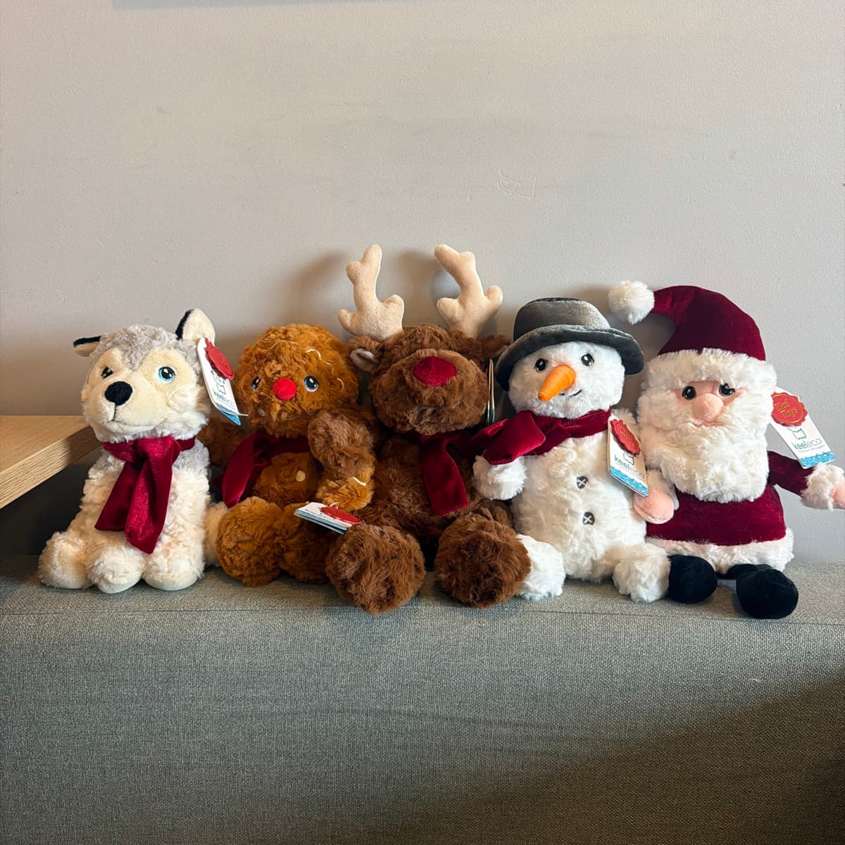 5 stykki Keel Toys jólamjúkdýr