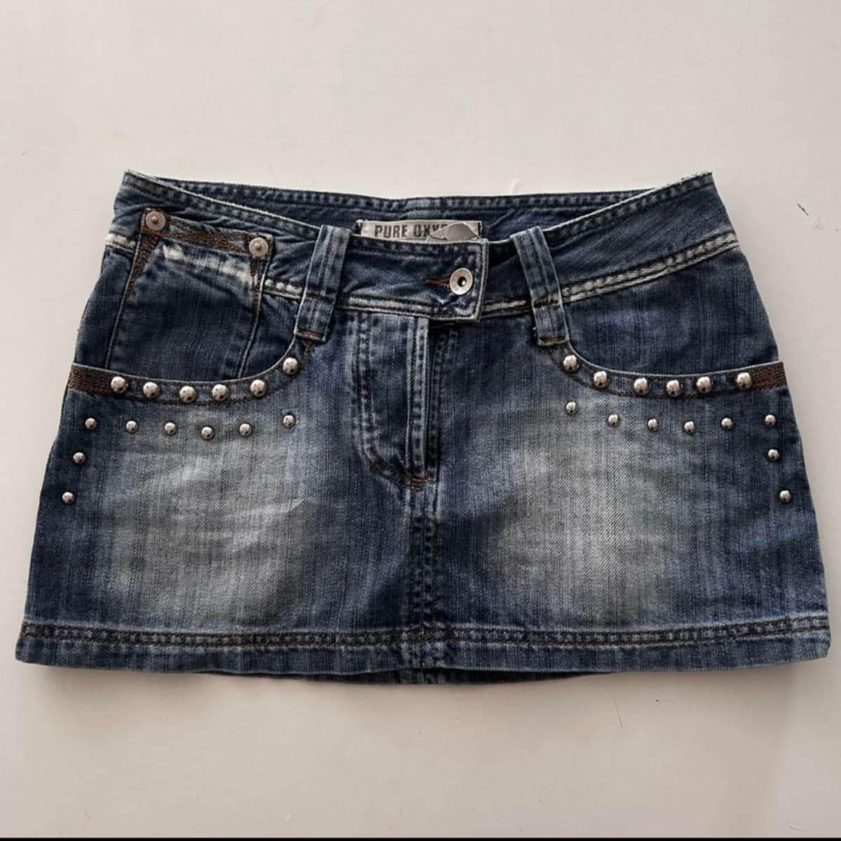 Denim pils með studs