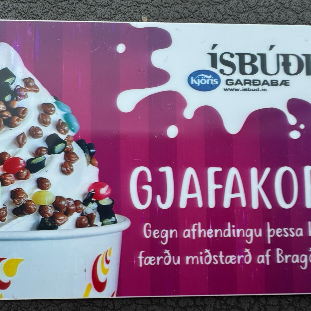 20 x Gjafakort í Ísbúðina Garðabæ