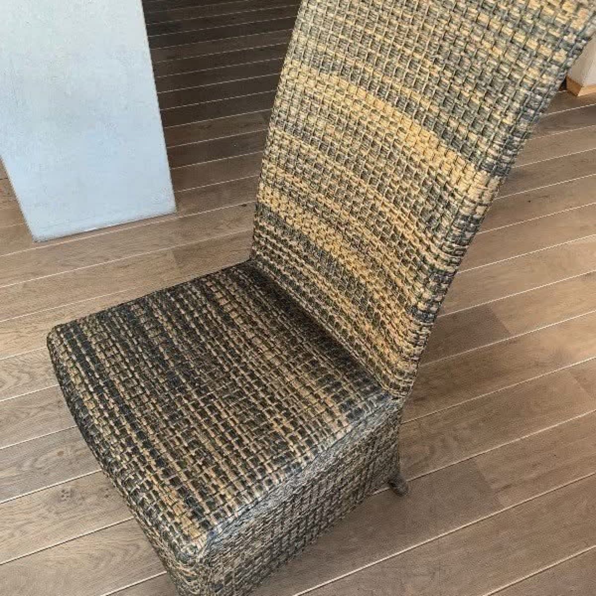 Lloyd Loom borðstofustólar með sex stólum