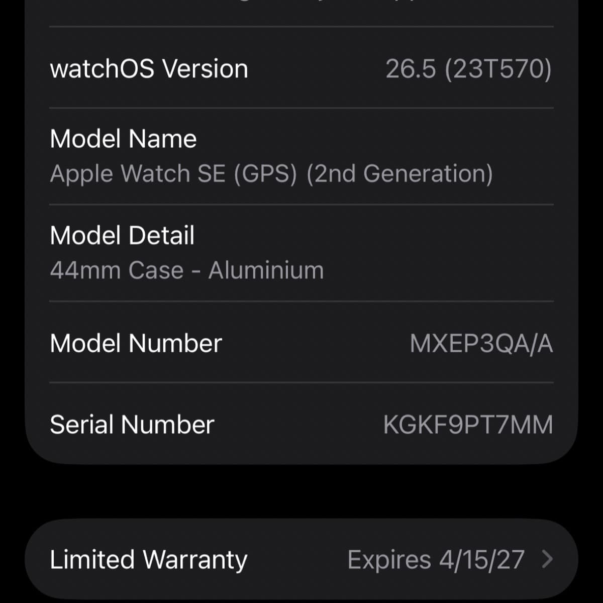 Apple Watch SE (2nd Gen), 44mm
