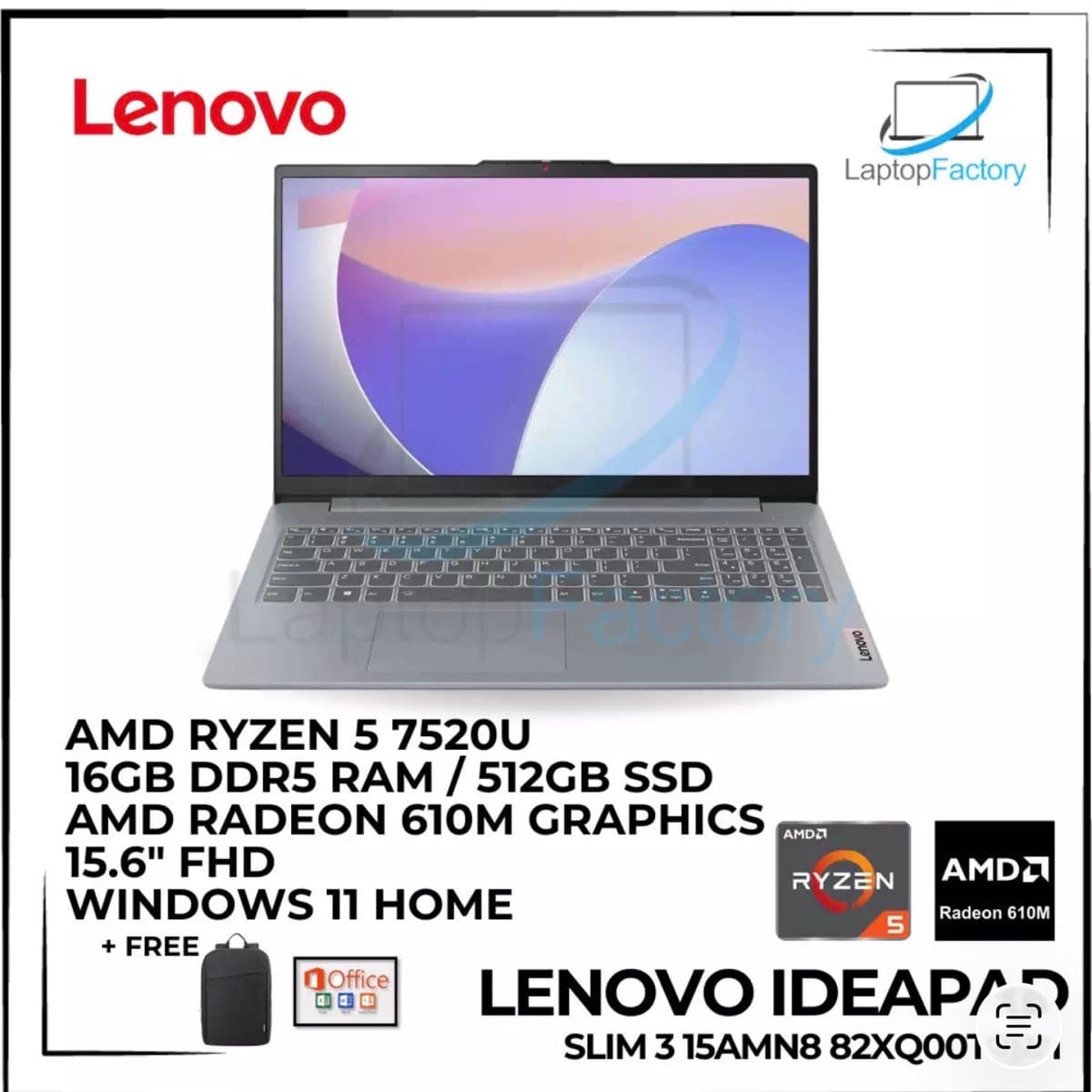 Ónotuð - Lenovo IdeaPad Slim 3 fartölva