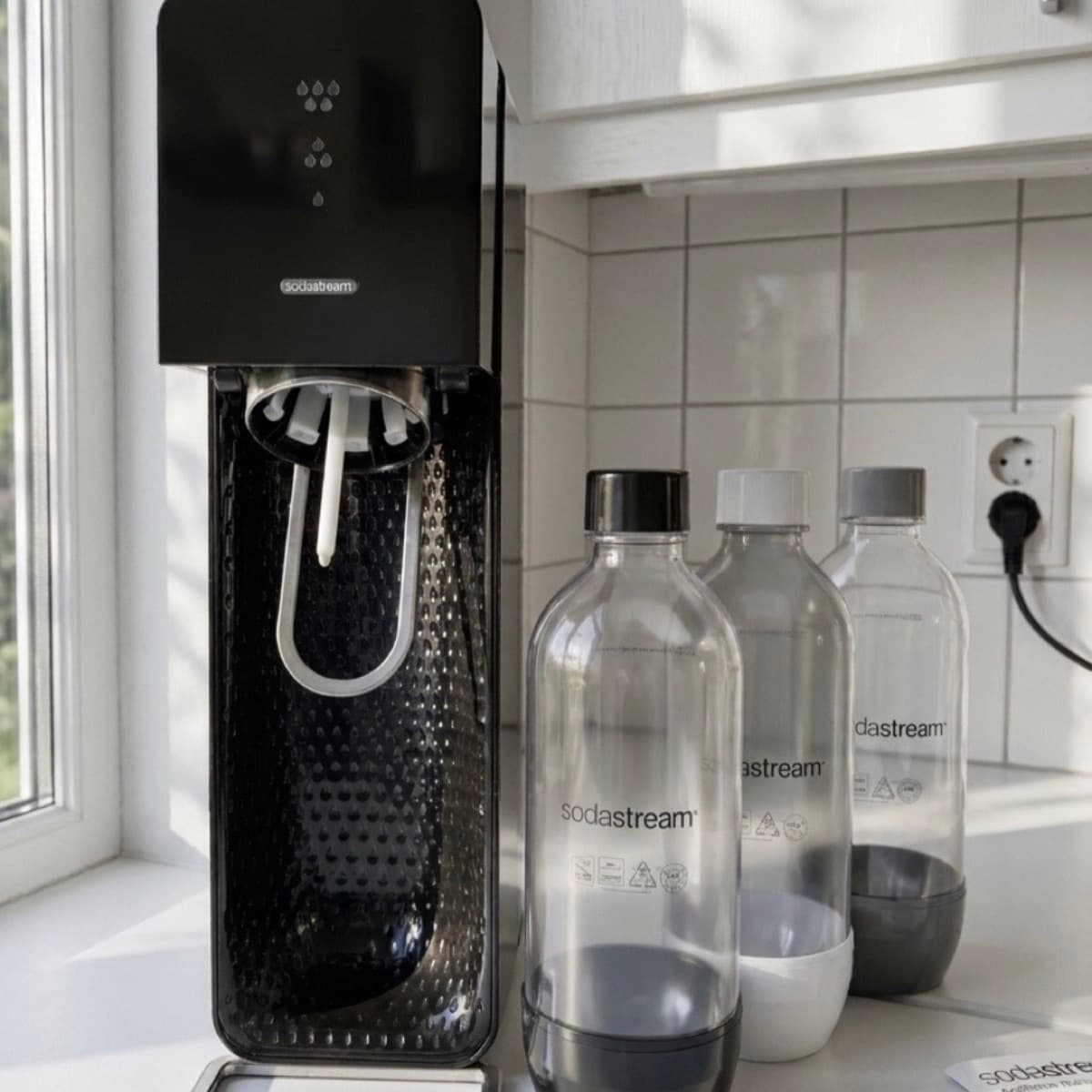 SodaStream tæki með flöskum