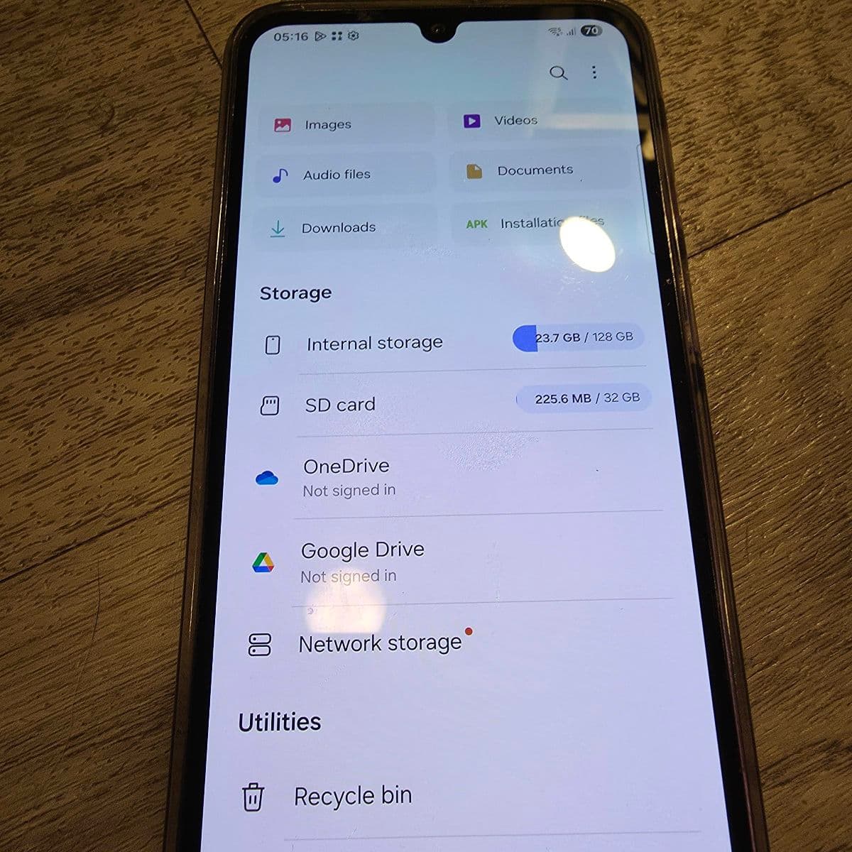 Samsung snjallsími, 128GB + 32GB minniskort