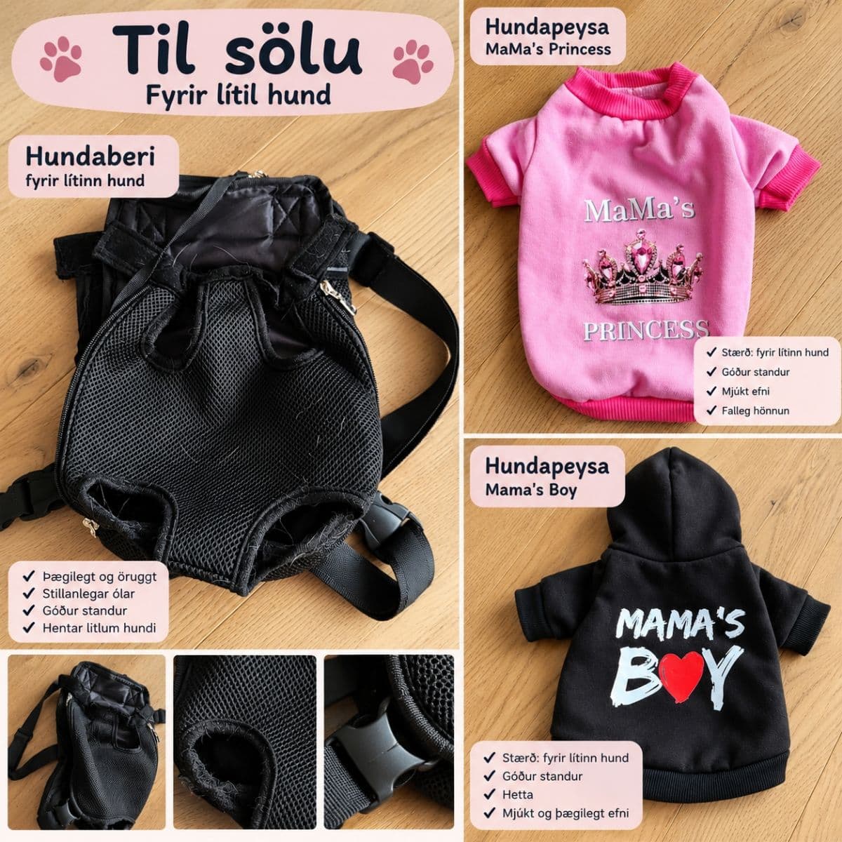Hundaberi og hundapeysur