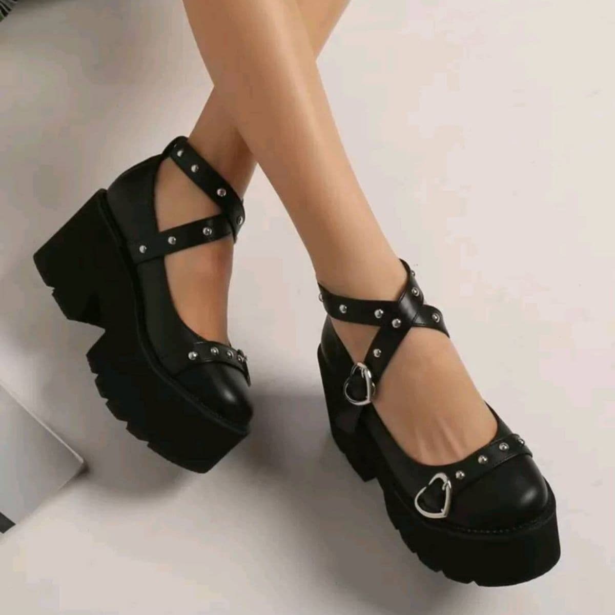 Mary Jane platform skór