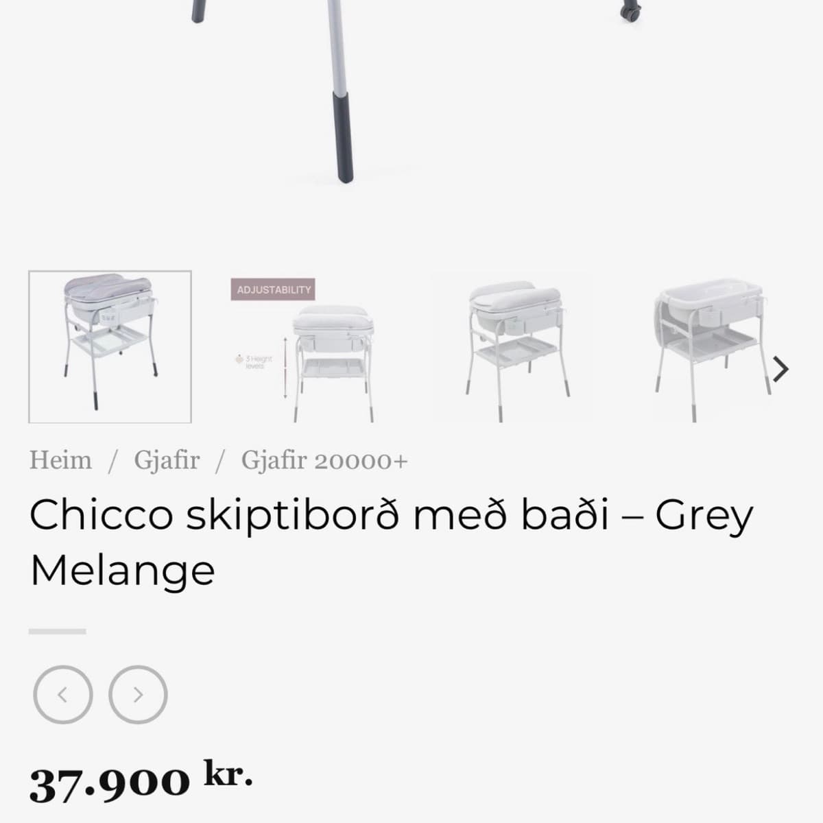 Chicco skiptiborð með baði