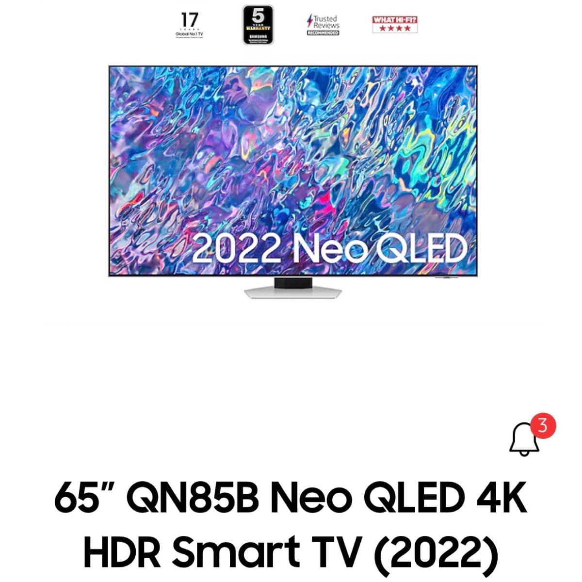 Samsung 65" QN85B Neo QLED 4K