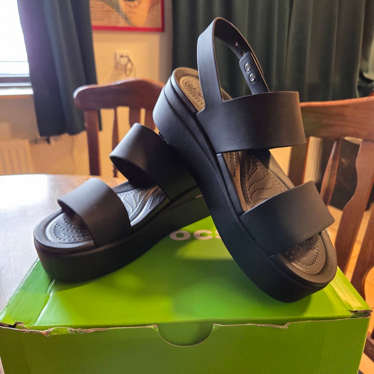 Crocs - Brooklyn low wedge sandalar