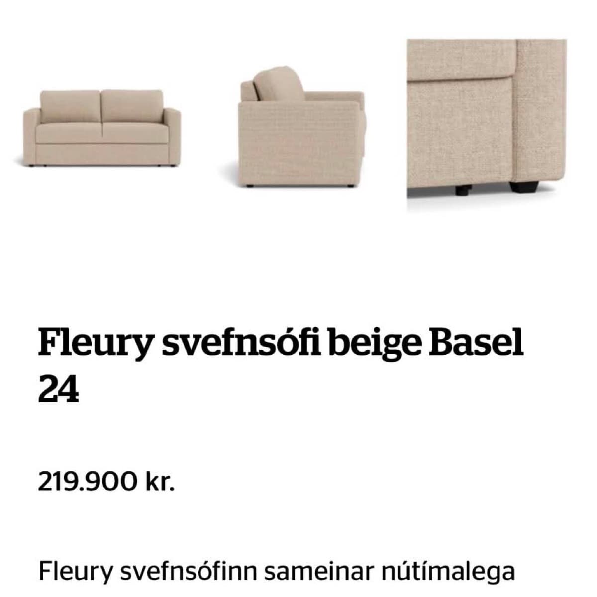 Fleury svefnsófi