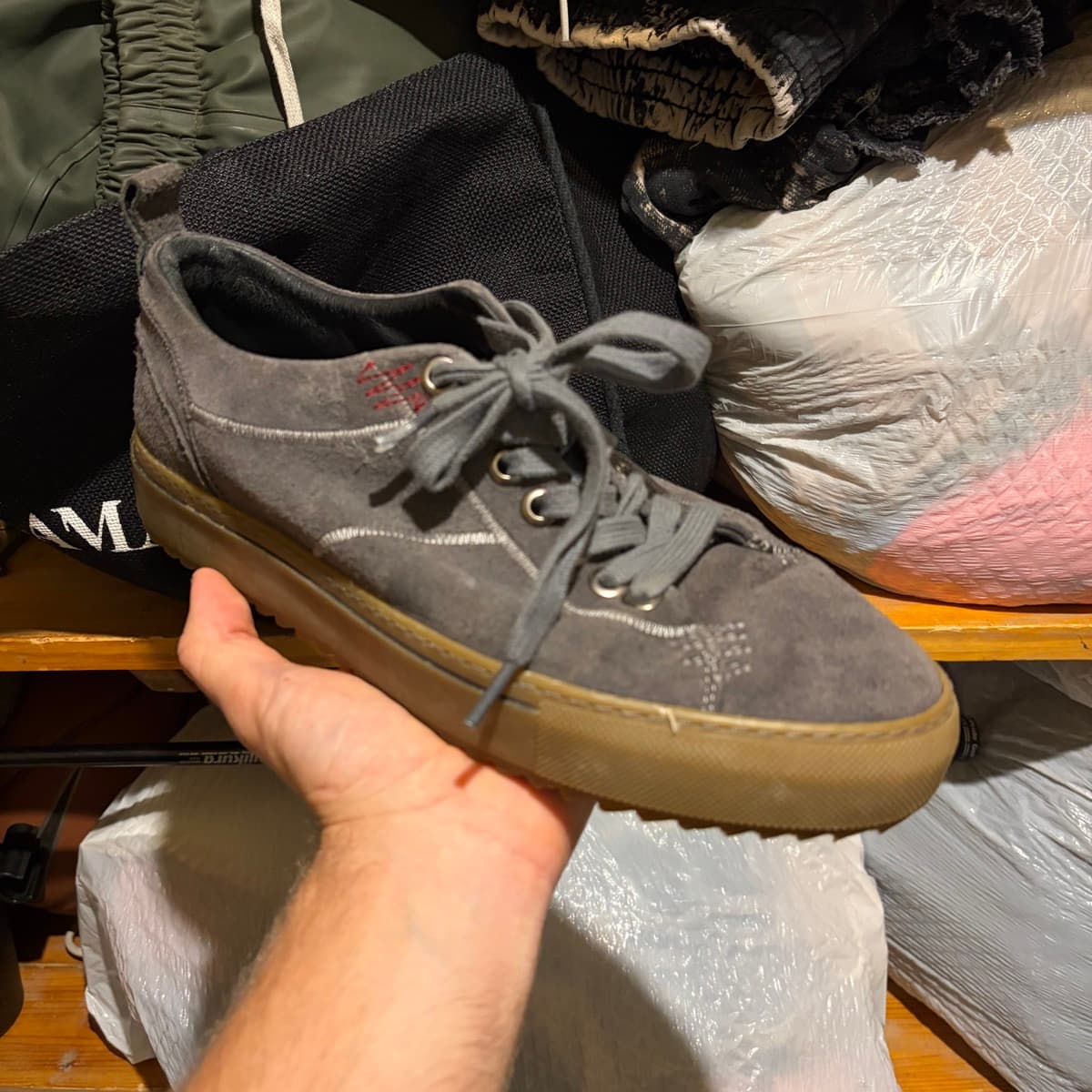 Represent - Alpha Wolf Grey Low Top Sneakers