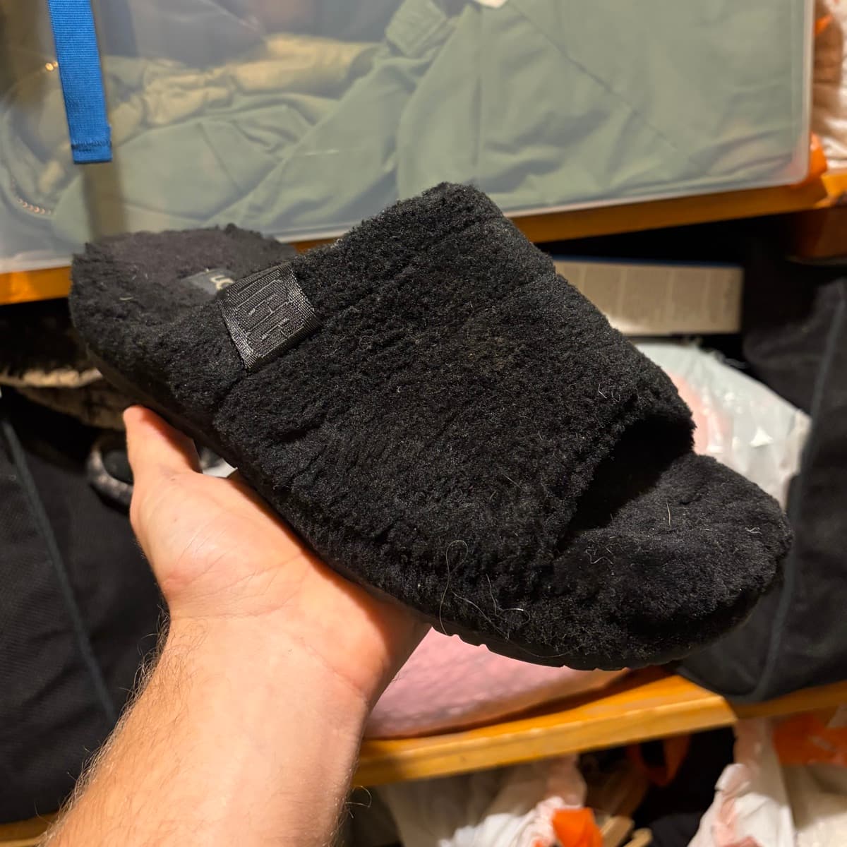 UGG Mjúkir loðnir inniskór