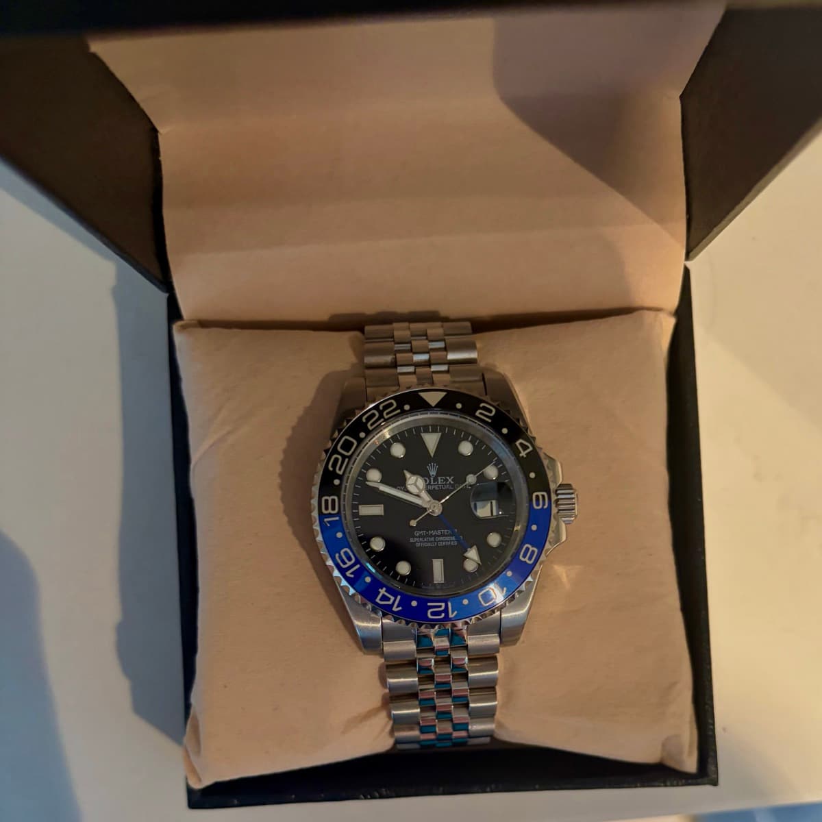 (1:1 eftirlíking) af Rolex GMT-Master II (Batman)