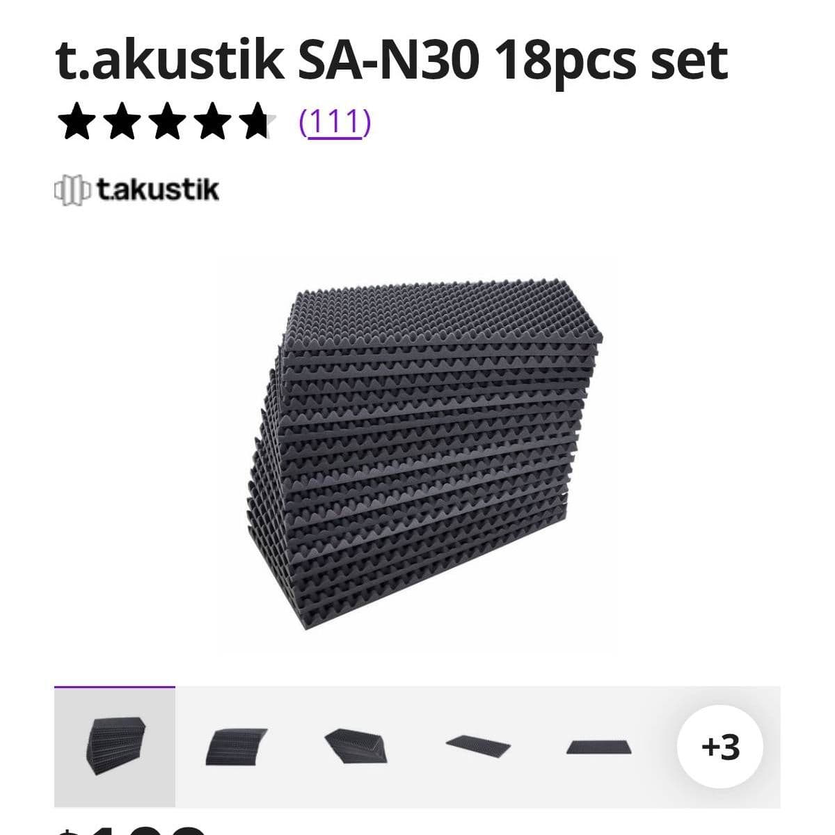 t.akustik SA-N30 hljóðeinangrunarplötur