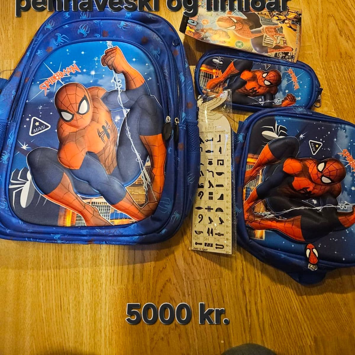 Spiderman skólasett