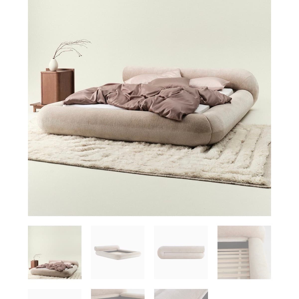 MYRK rúmbotn 160 cm – Beige 🤎