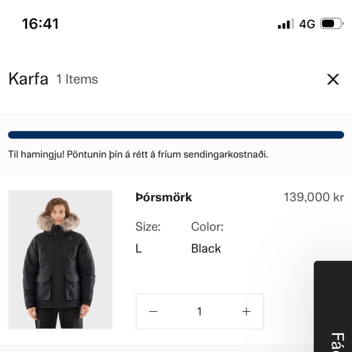 Þórsmörk úlpa