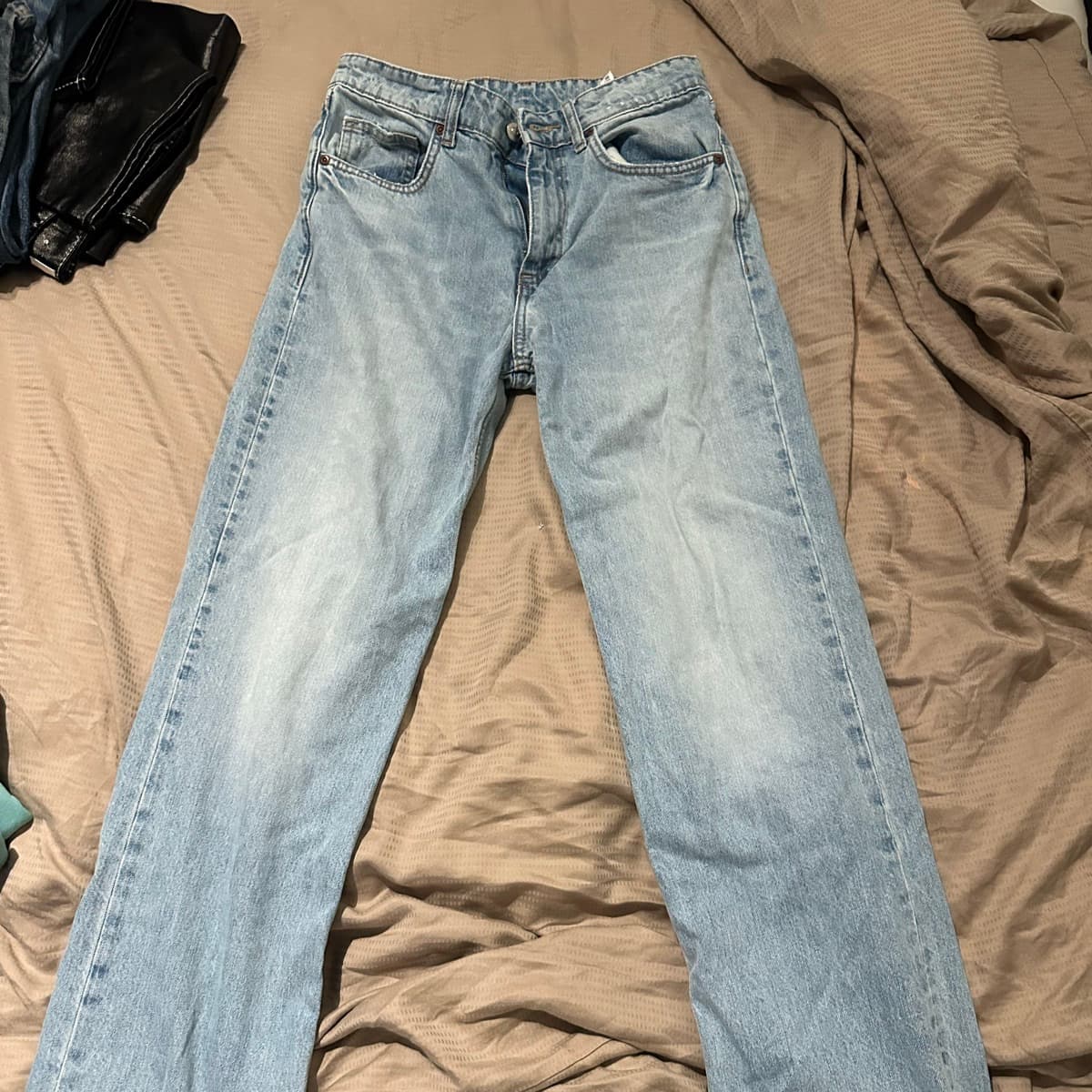 Zara mid rise gallabuxur