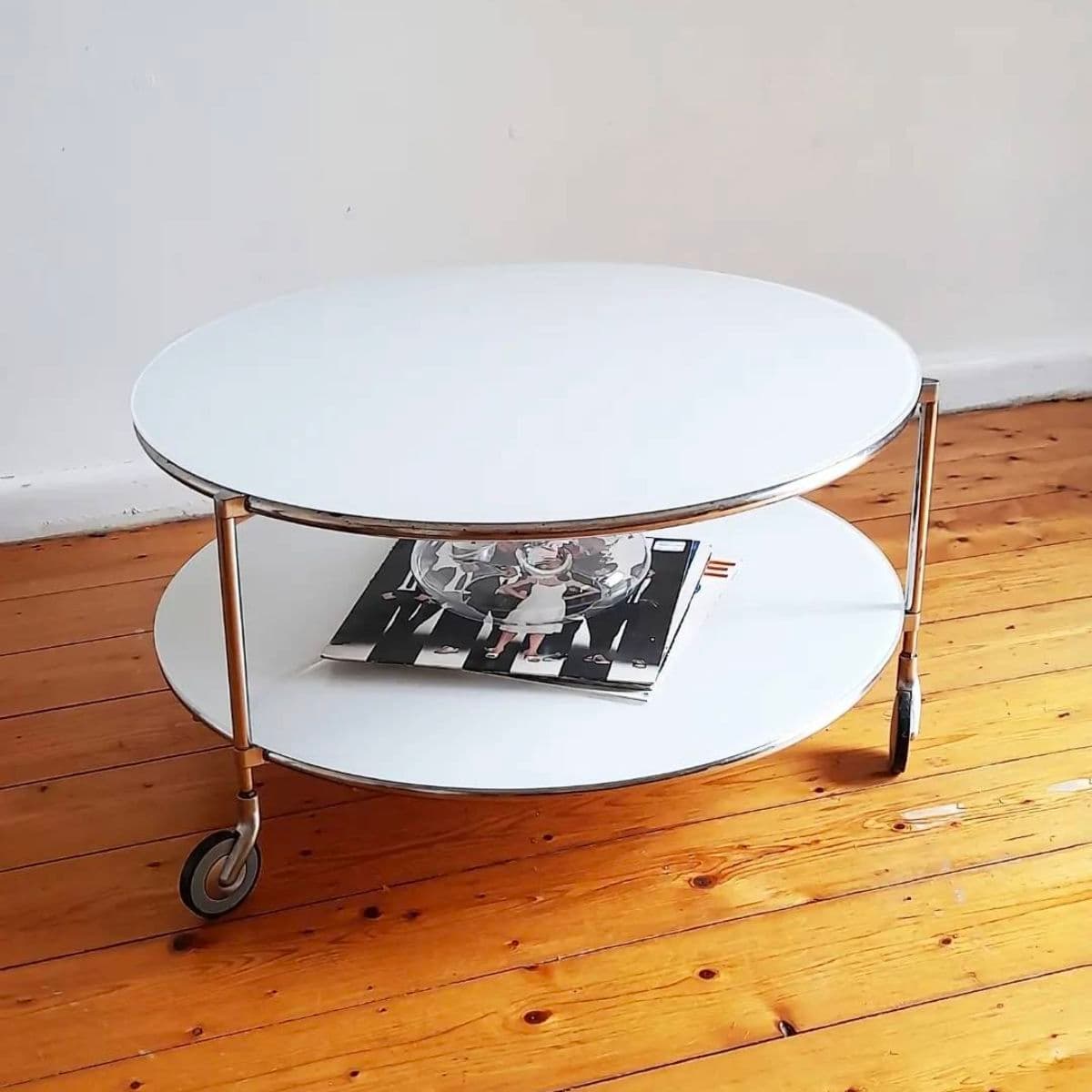 Vintage Ikea Strind stofuborð
